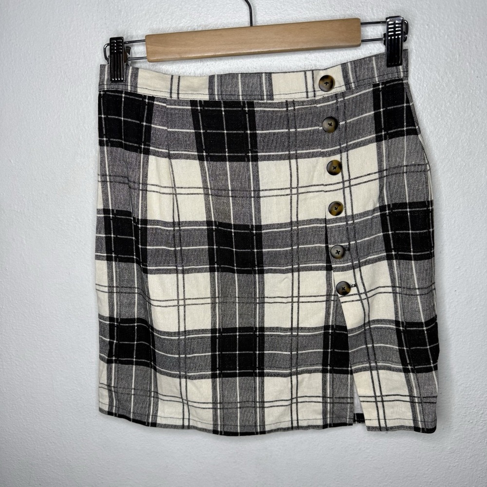 Jen's Pirate Booty Seattle Sounds Black White Check Mini Skirt Free People Small